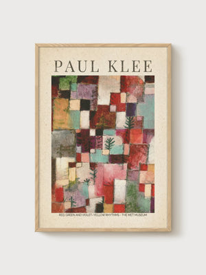Paul Klee Print poster in oak frame
