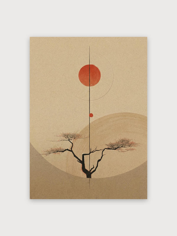 Zen Bonsai Sun Print - Digital Download