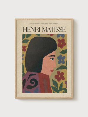 Henri Matisse Print poster in oak frame