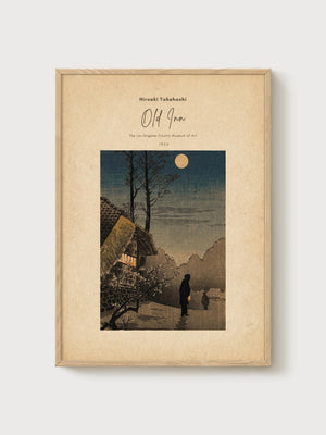 Japanese Wall Art poster in oak frame
