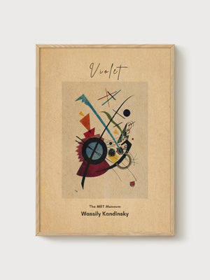 Wassily Kandinsky Print poster in oak frame