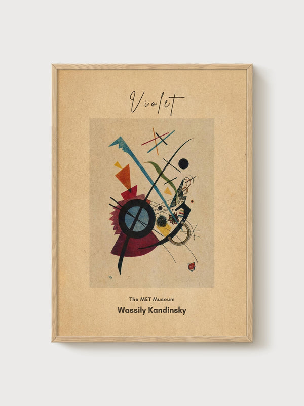 Wassily Kandinsky Print poster in oak frame
