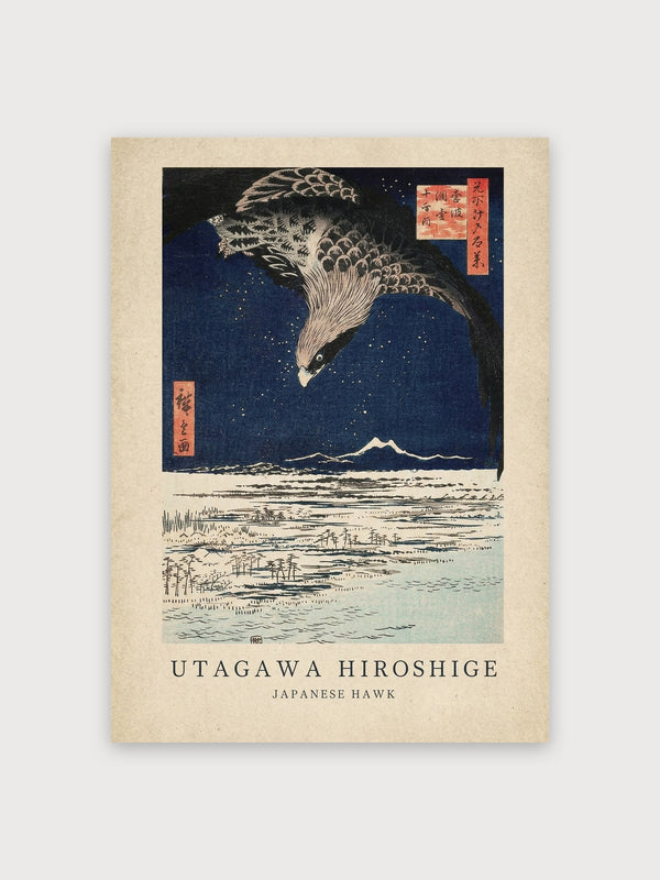 Hiroshige Hawk Print - Digital Download