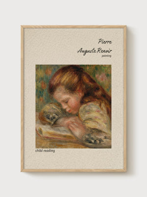 Pierre-Auguste Renoir Print poster in oak frame