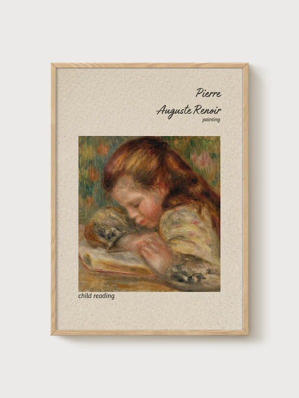Pierre-Auguste Renoir Print poster in oak frame