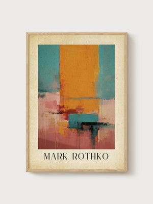 Mark Rothko Print poster in oak frame