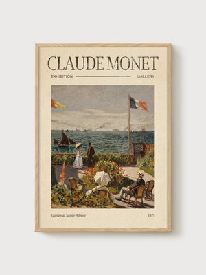 Claude Monet Print poster in oak frame