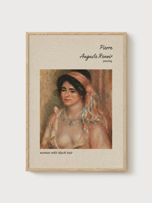 Pierre-Auguste Renoir Print poster in oak frame