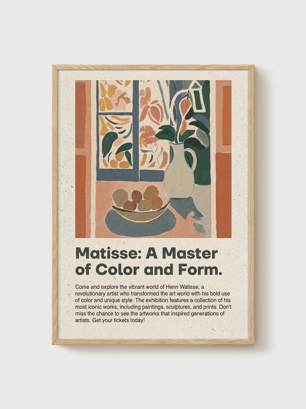 Henri Matisse Print poster in oak frame