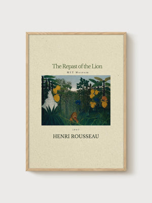 Henri Rousseau Print poster in oak frame