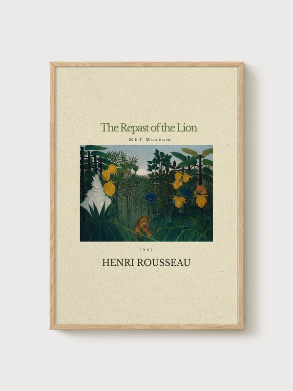 Henri Rousseau Print poster in oak frame