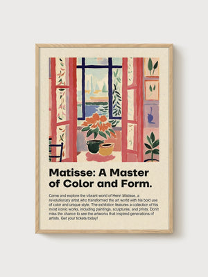 Henri Matisse Print poster in oak frame