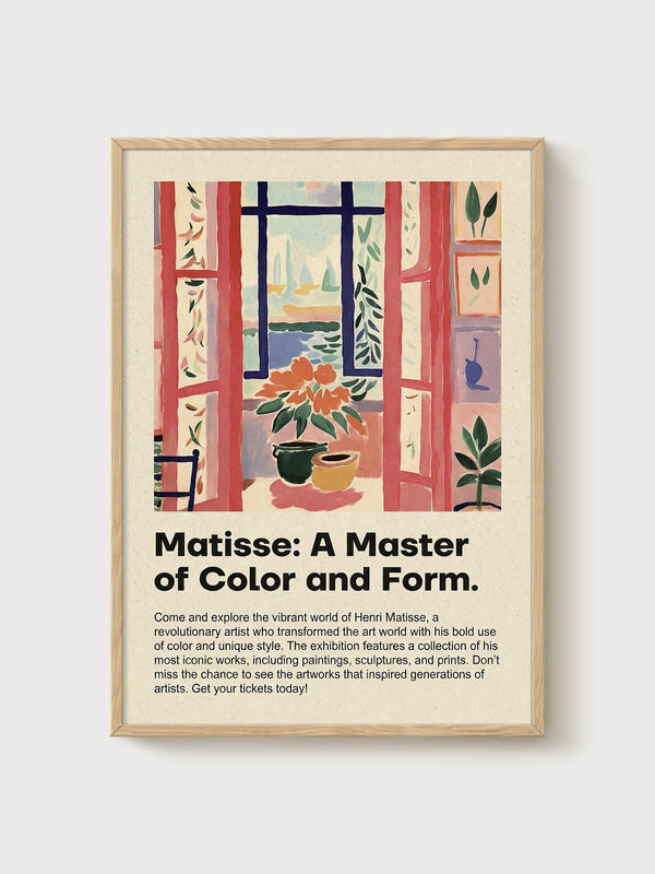 Henri Matisse Print poster in oak frame