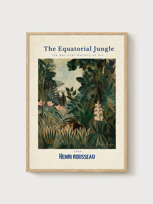 Henri Rousseau Print poster in oak frame