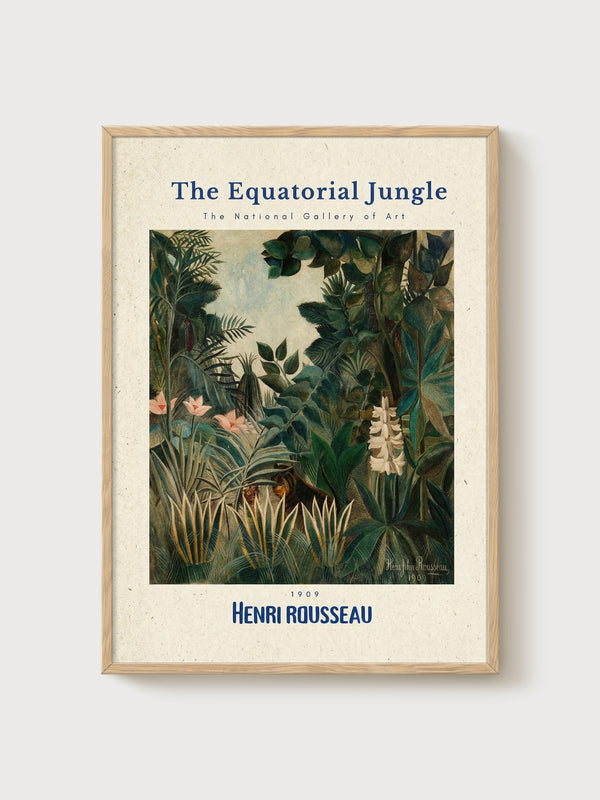 Henri Rousseau Print poster in oak frame