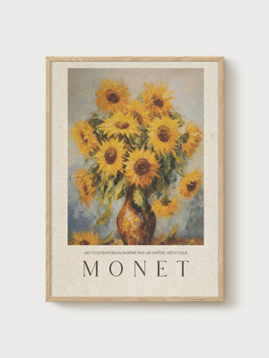 Claude Monet Print poster in oak frame