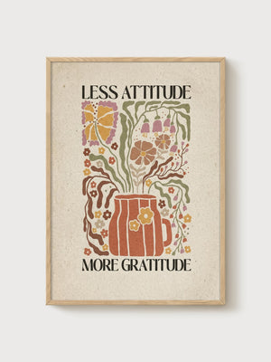 Art Nouveau Print poster in oak frame