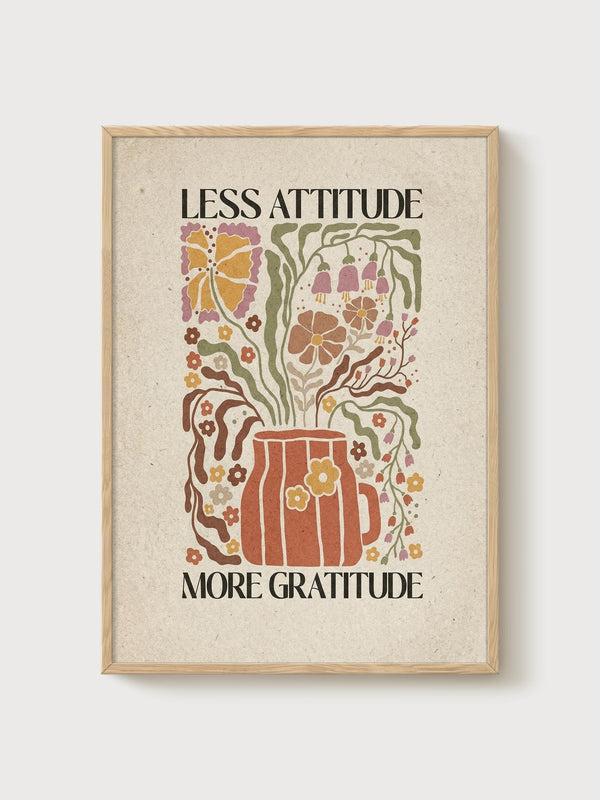 Art Nouveau Print poster in oak frame