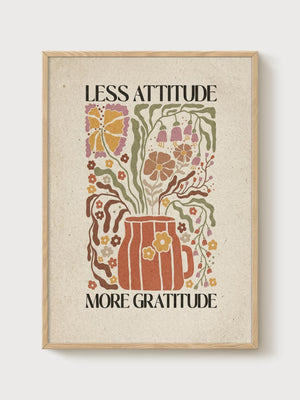 Art Nouveau Print poster in oak frame