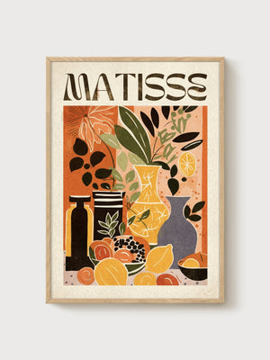 Henri Matisse Print poster in oak frame