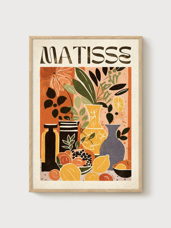 Henri Matisse Print poster in oak frame