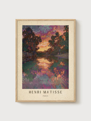 Henri Matisse Print poster in oak frame