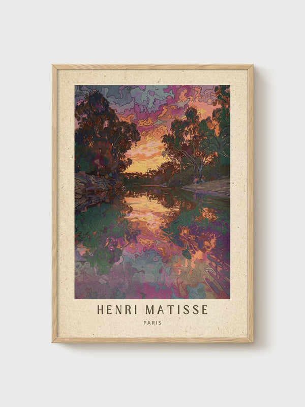 Henri Matisse Print poster in oak frame