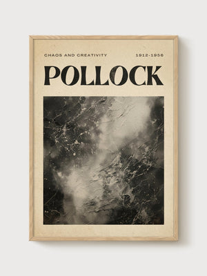Jackson Pollock Print poster in oak frame