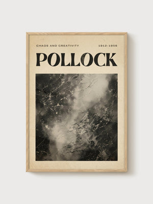 Jackson Pollock Print poster in oak frame