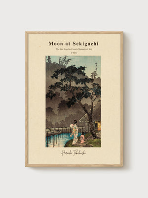 Japanese Wall Art poster in oak frame