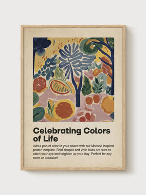 Matisse Wall Art poster in oak frame