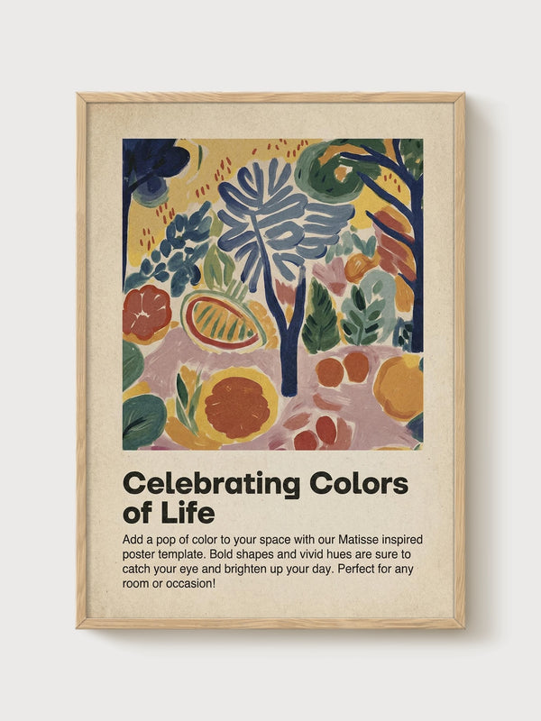 Matisse Wall Art poster in oak frame