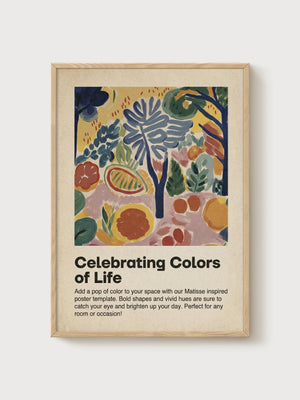 Matisse Wall Art poster in oak frame
