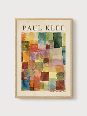 Paul Klee Print poster in oak frame