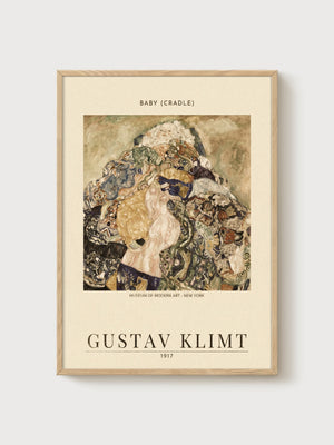 Gustav Klimt Print poster in oak frame