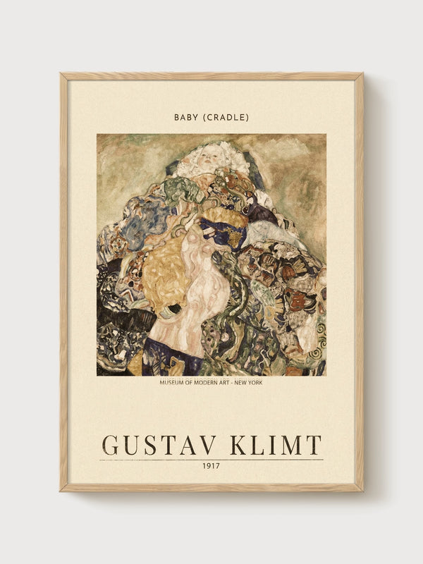 Gustav Klimt Print poster in oak frame