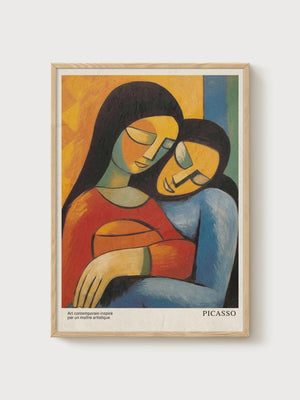 Pablo Picasso Print poster in oak frame