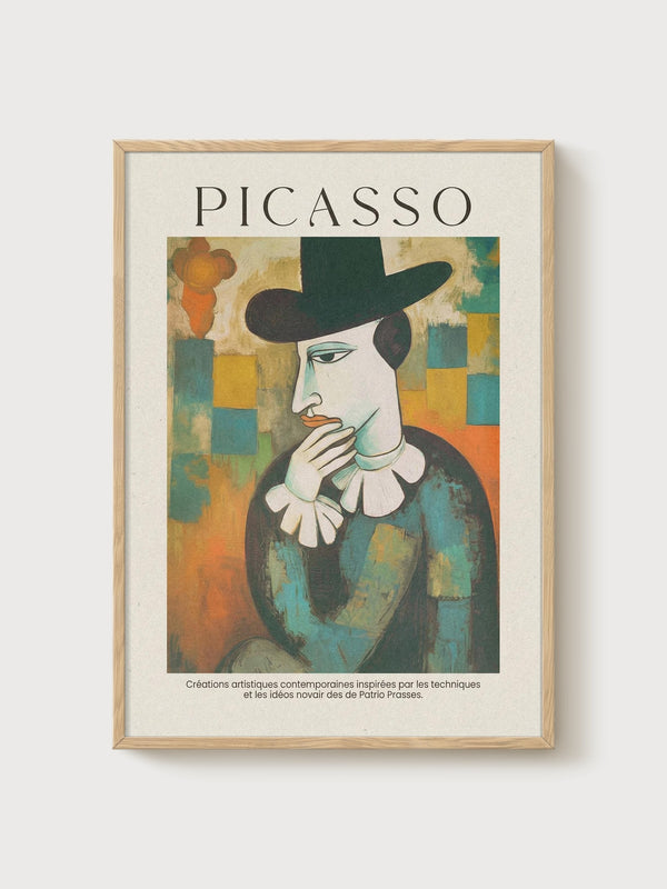 Pablo Picasso Print poster in oak frame