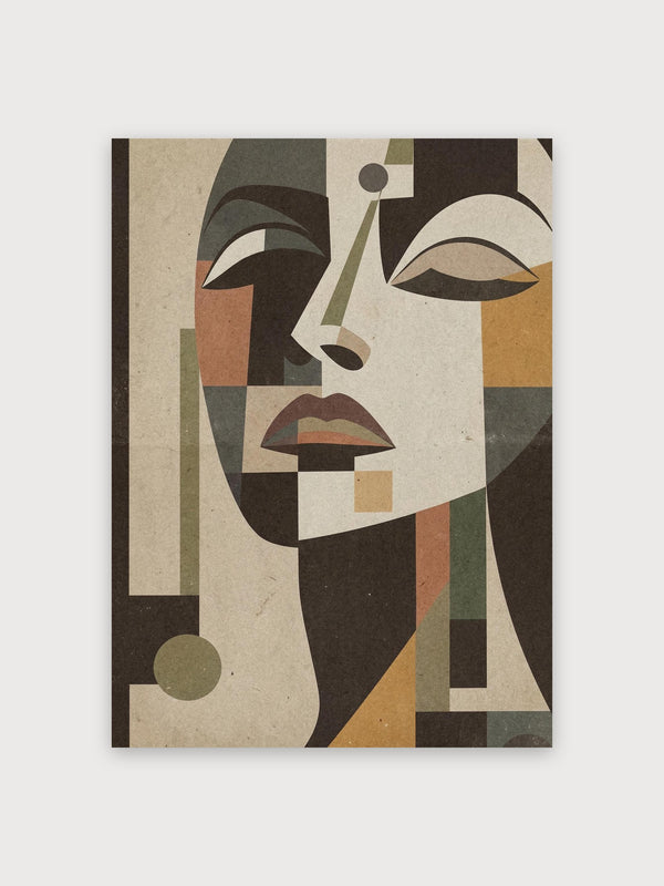 Cubist Woman Portrait - Digital Download