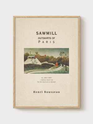 Henri Rousseau Print poster in oak frame