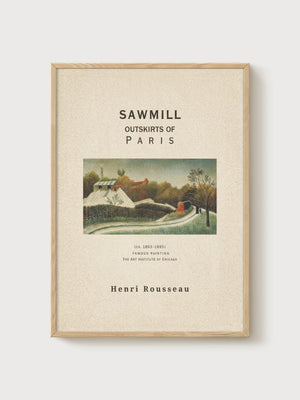 Henri Rousseau Print poster in oak frame