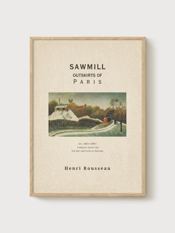 Henri Rousseau Print poster in oak frame