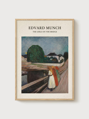 Edvard Munch Print poster in oak frame