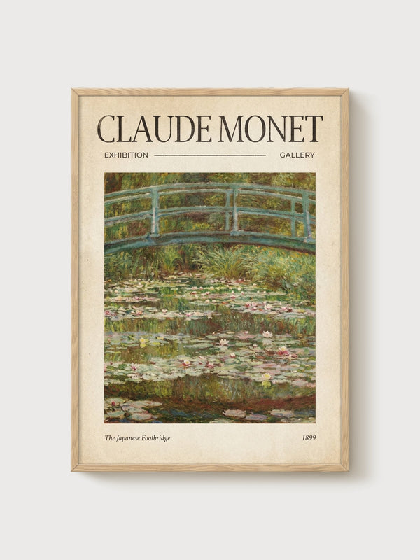 Claude Monet Print poster in oak frame