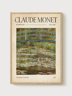 Claude Monet Print poster in oak frame