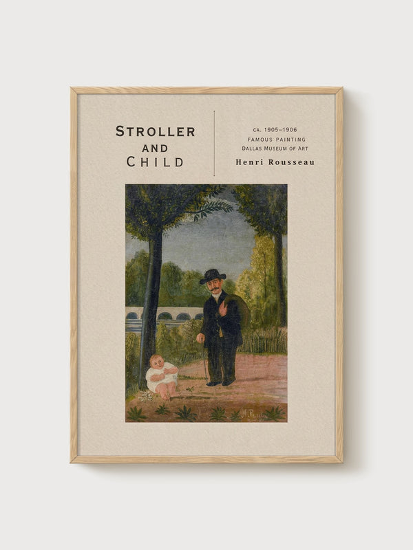 Henri Rousseau Print poster in oak frame