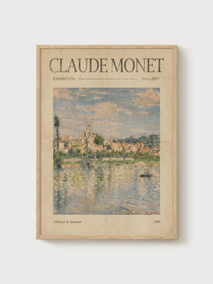 Claude Monet Print poster in oak frame