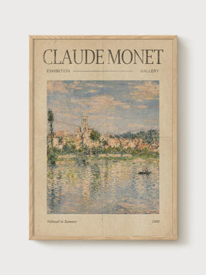 Claude Monet Print poster in oak frame