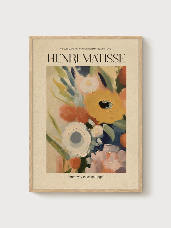 Henri Matisse Print poster in oak frame