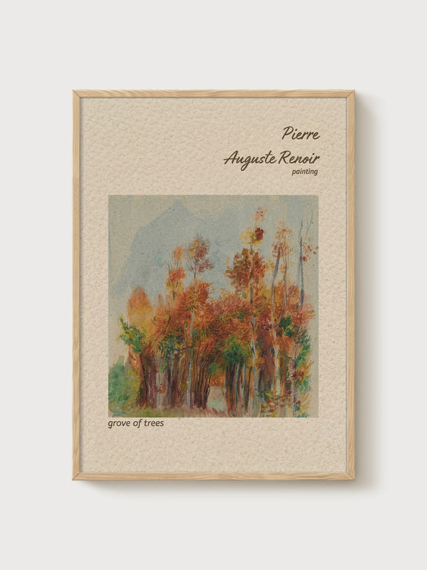Pierre-Auguste Renoir Print poster in oak frame